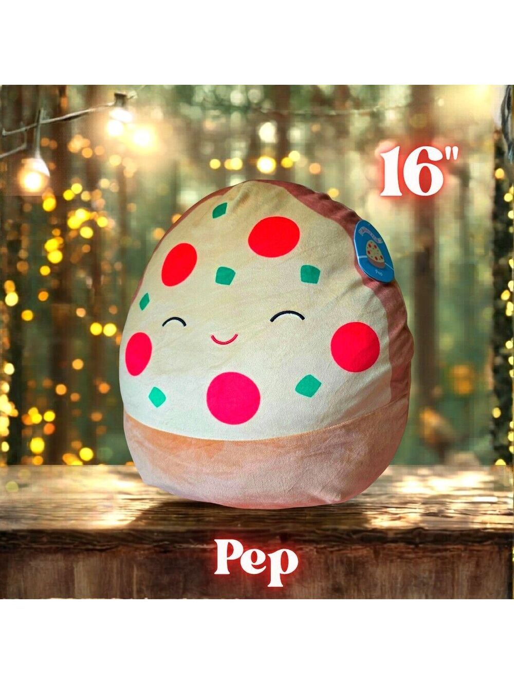 NWT Squishmallows Pep the Pizza 16"